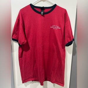 Vintage 90s Polo by Ralph Lauren Red Tee with Trim